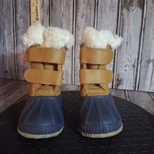 Gap Baby 3M Thinsulate Navy and Tan Kids Boots